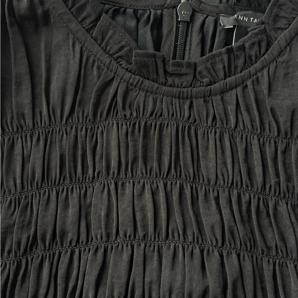 Ann Taylor Flutter Sleeve Smocked Blouse - Picture 4 of 6